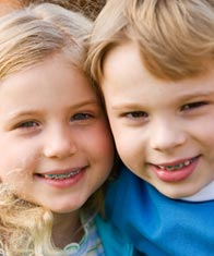 stock photo of kids with braces