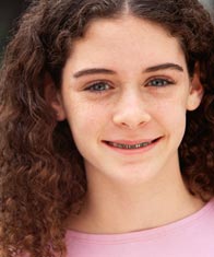 stock photo of girl with braces