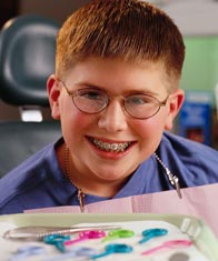 stock photo of boy with braces