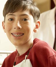 stock photo of boy with braces