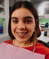 stock photo of girl with braces